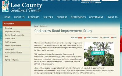 County launches Corkscrew Road Improvement Study webpage