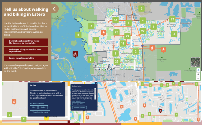 Wikimap for bicycle and pedestrian planning