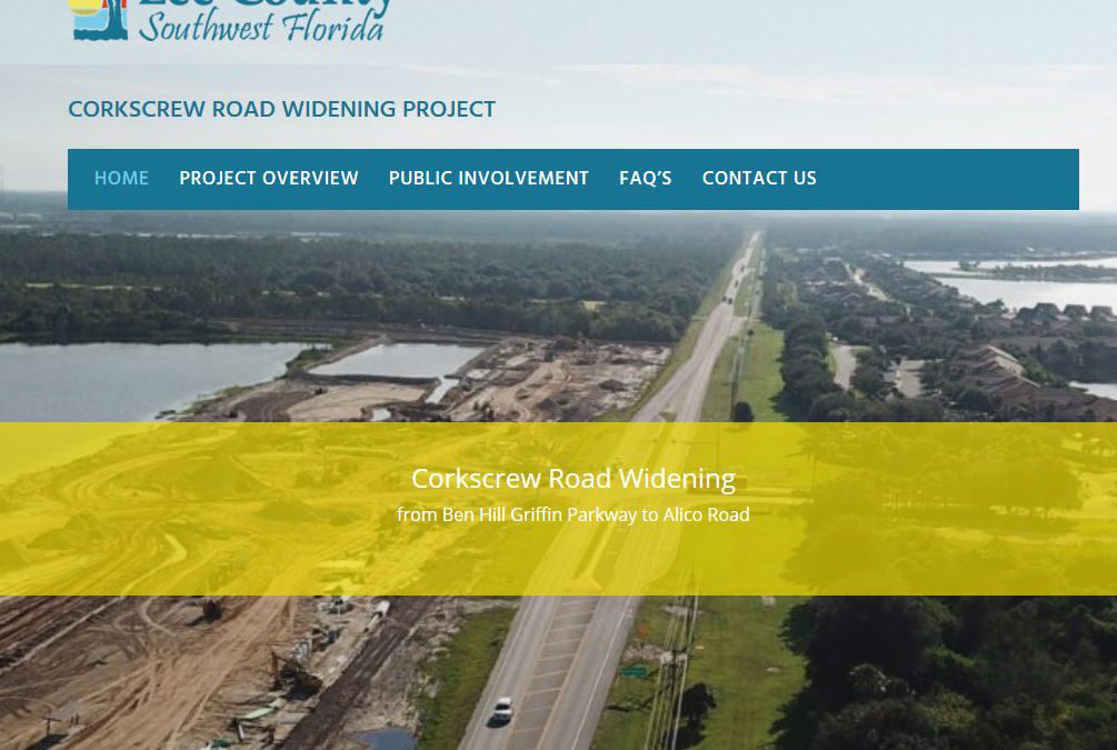 County adds website to track widening of Corkscrew Road