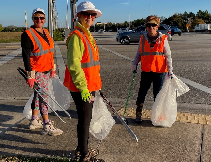 Another Stellar Volunteer Clean-up Event Along Hwy 41 in Estero