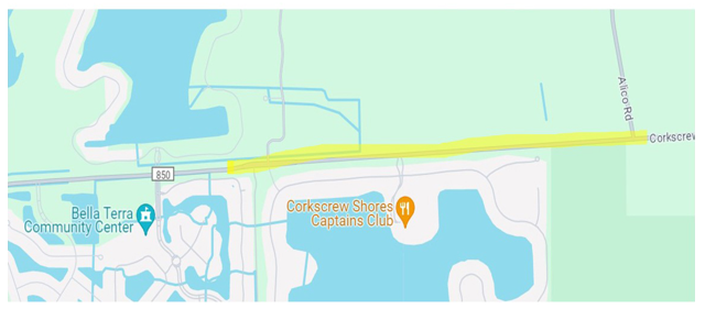 bella terra - alico Phase I of Corkscrew Road Widening