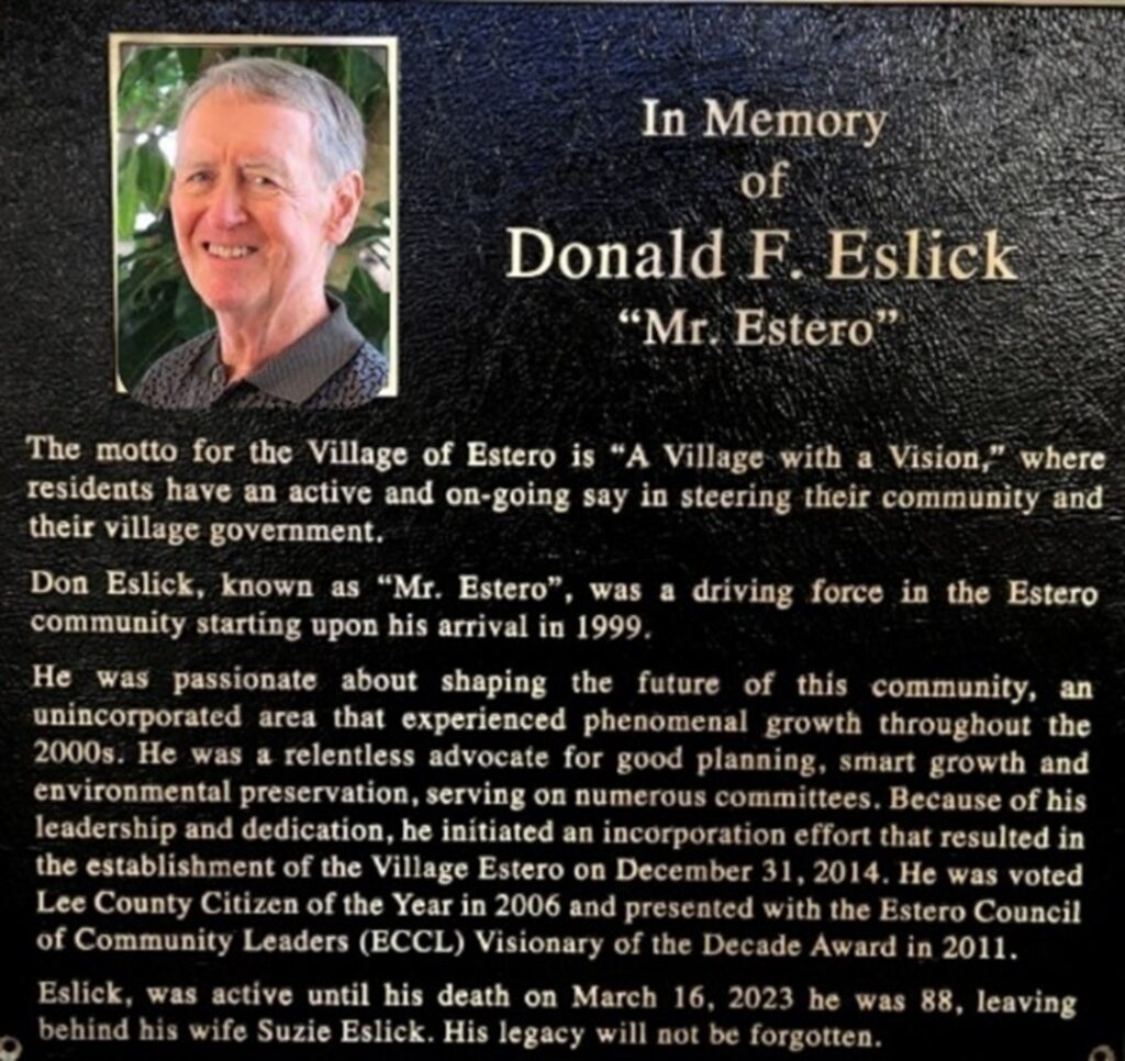 Don Eslick Recognition