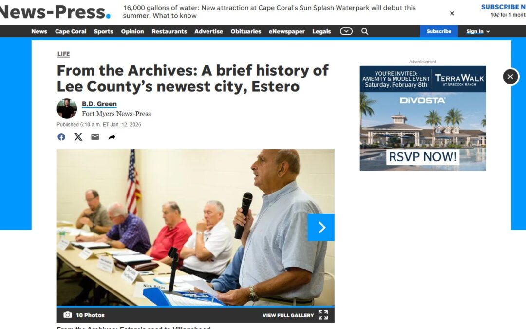 In the Press: History of Estero includes ECCL/Engage Estero
