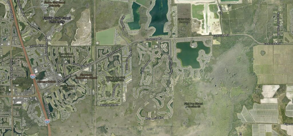 East Corkscrew Hybrid Area Map East Corkscrwe