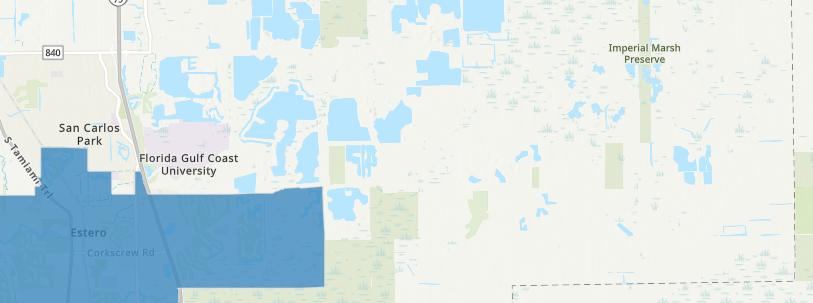 Map of county and village boundary